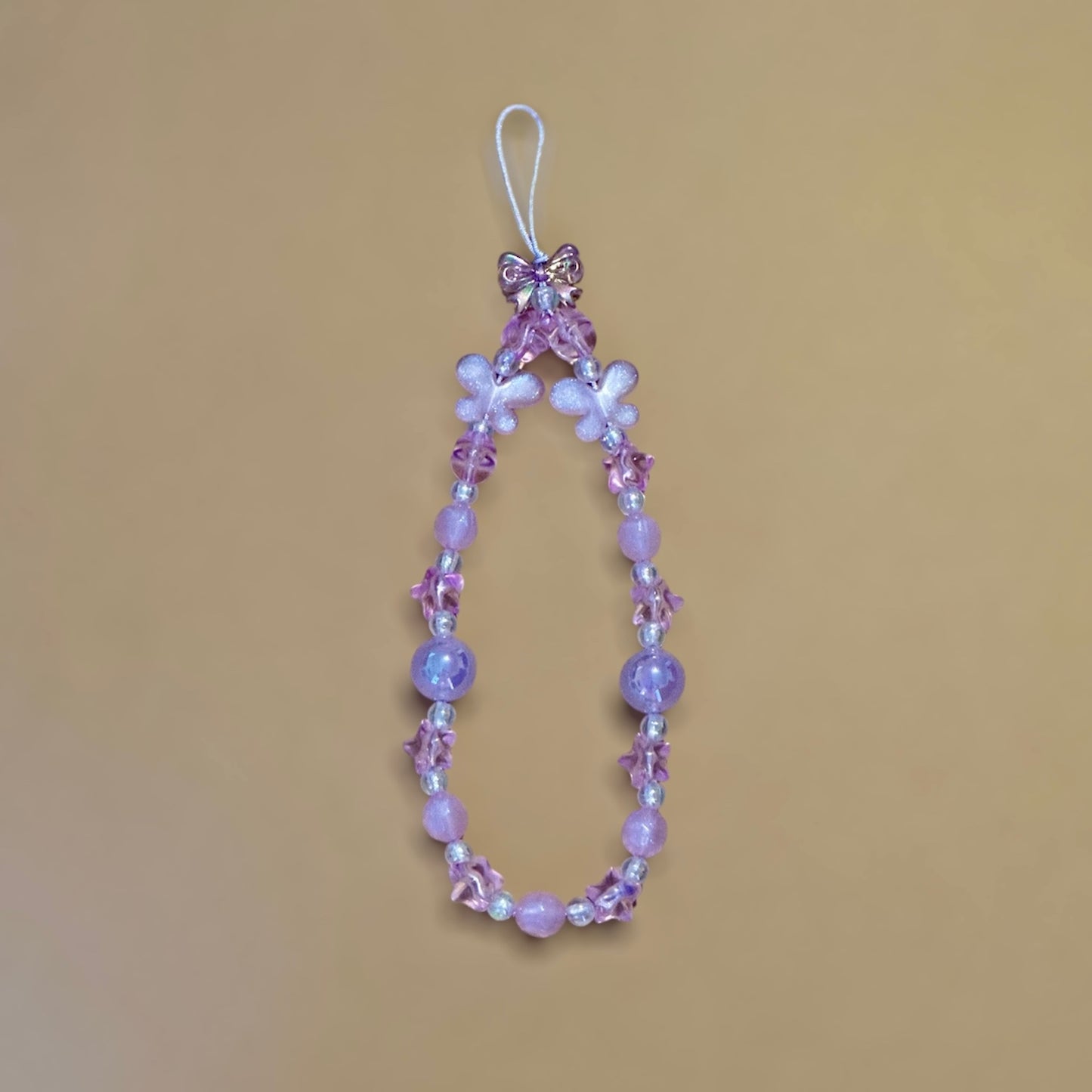 Purple Butterfly Phone Charm
