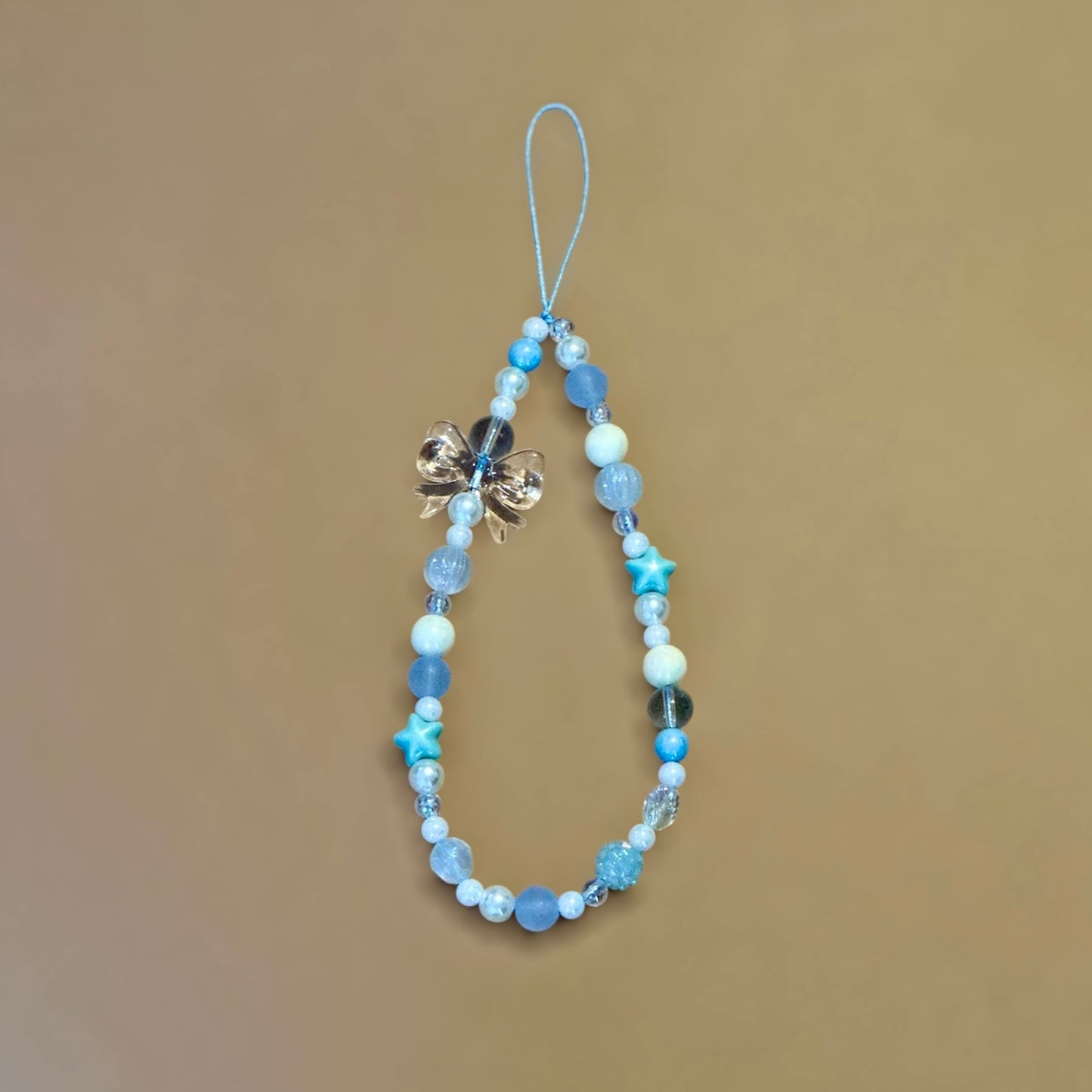 Blue Bow Phone Charm