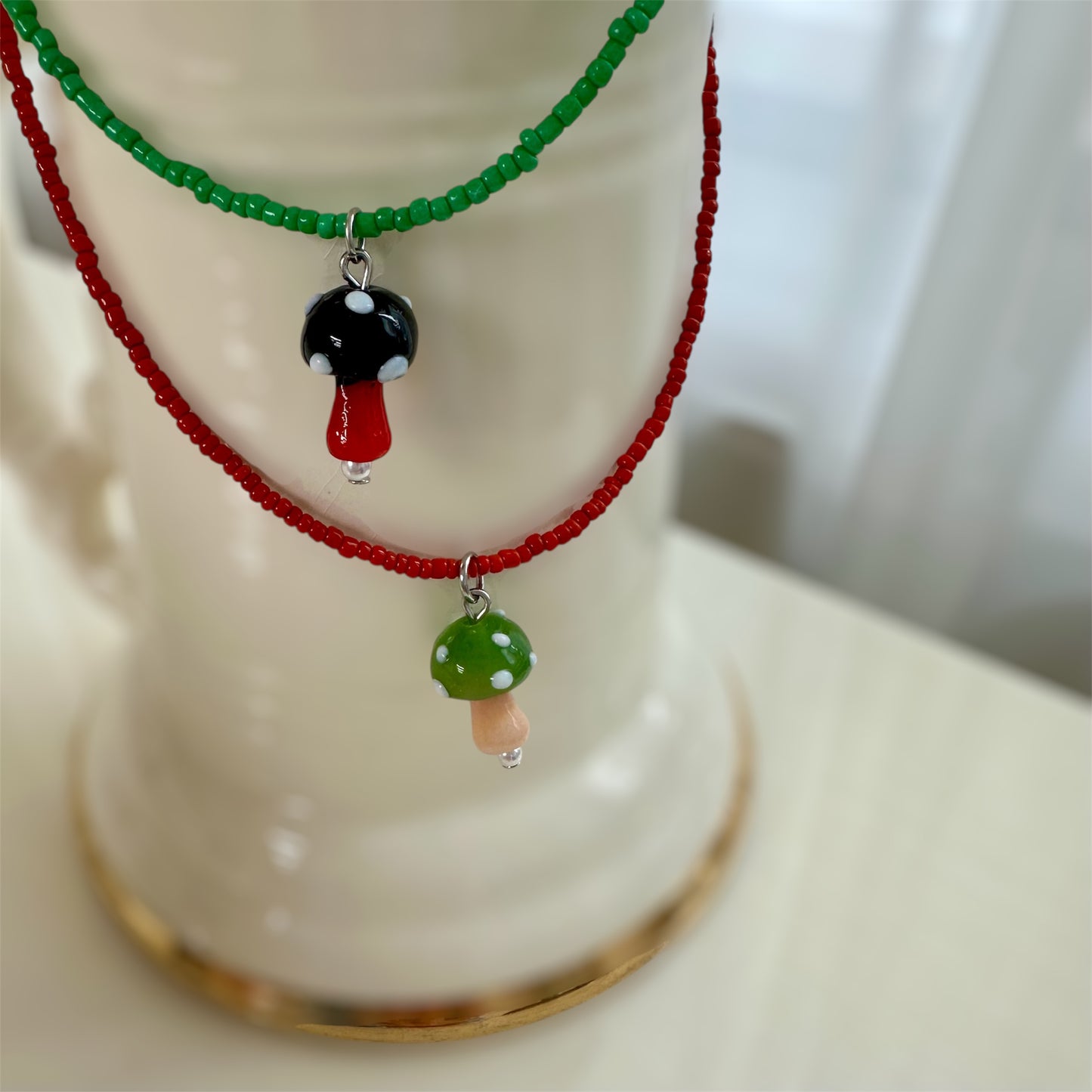 Mini Mushroom Necklace