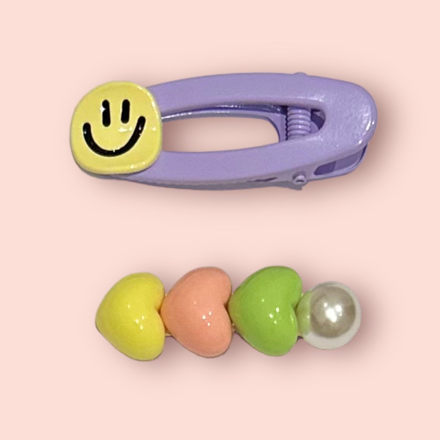 Smile and Heart Hair Clip Set
