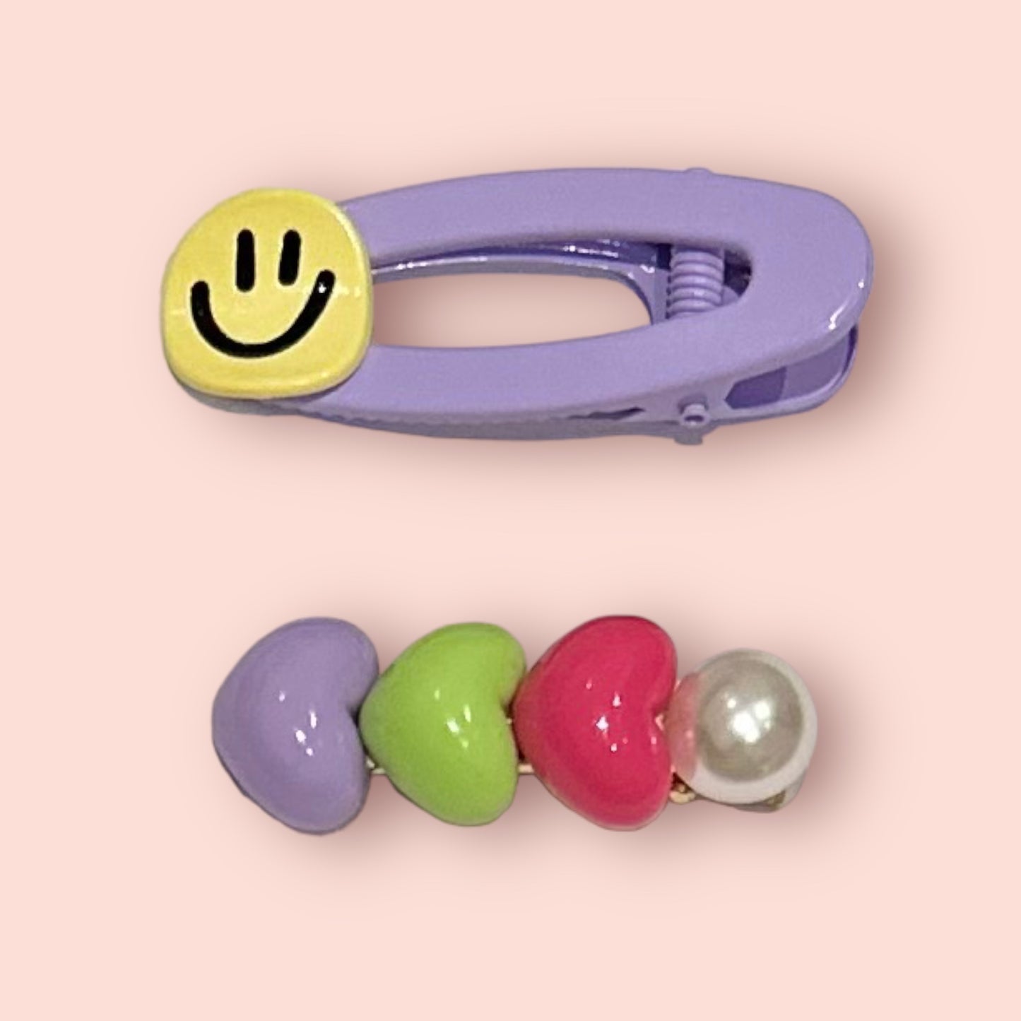 Smile and Heart Hair Clip Set