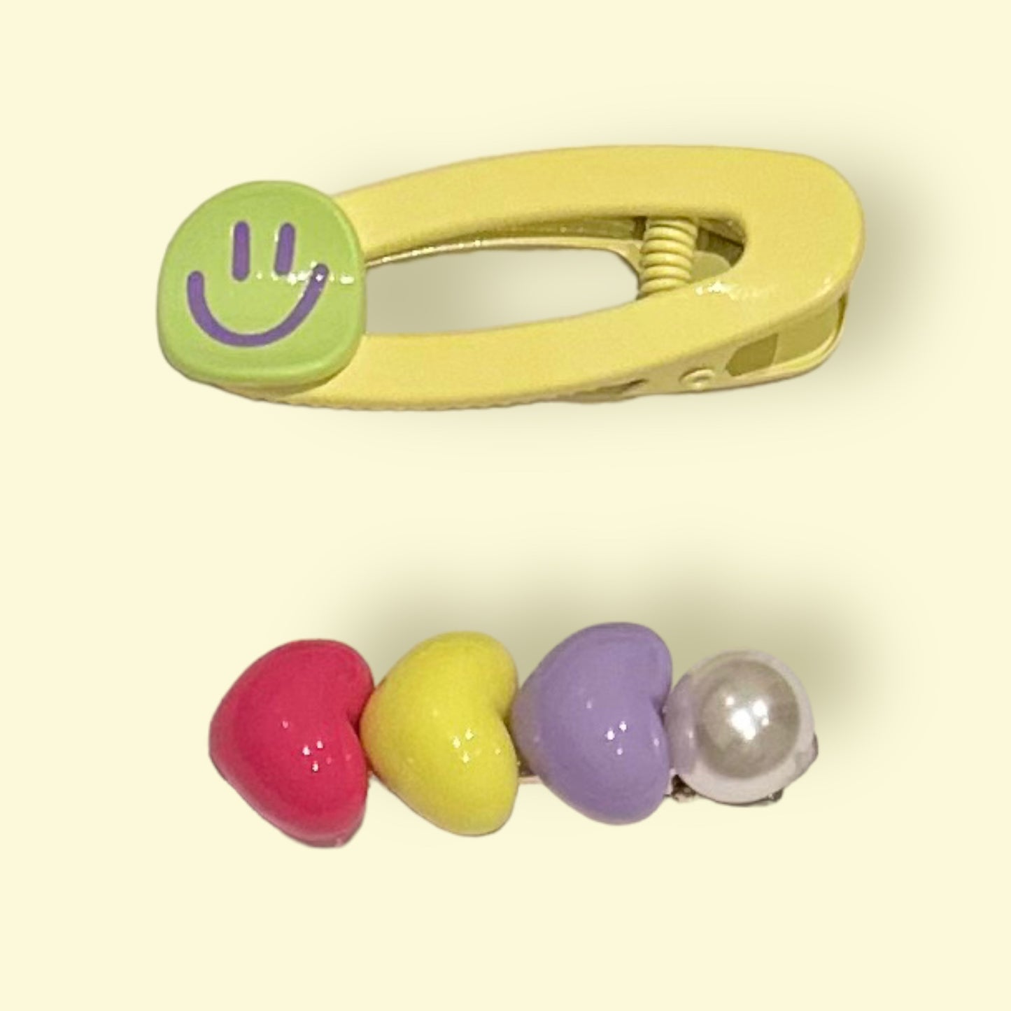 Smile and Heart Hair Clip Set