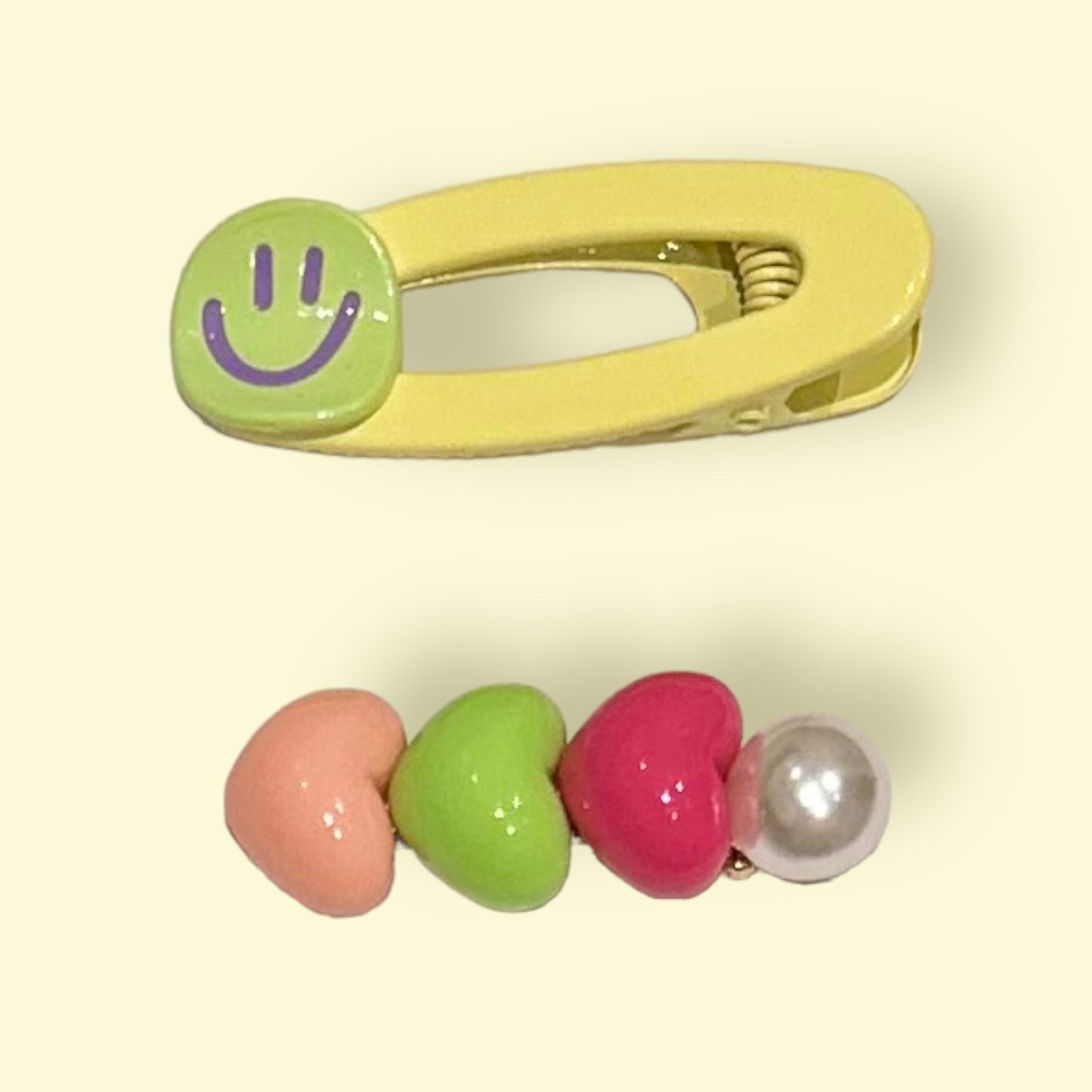 Smile and Heart Hair Clip Set