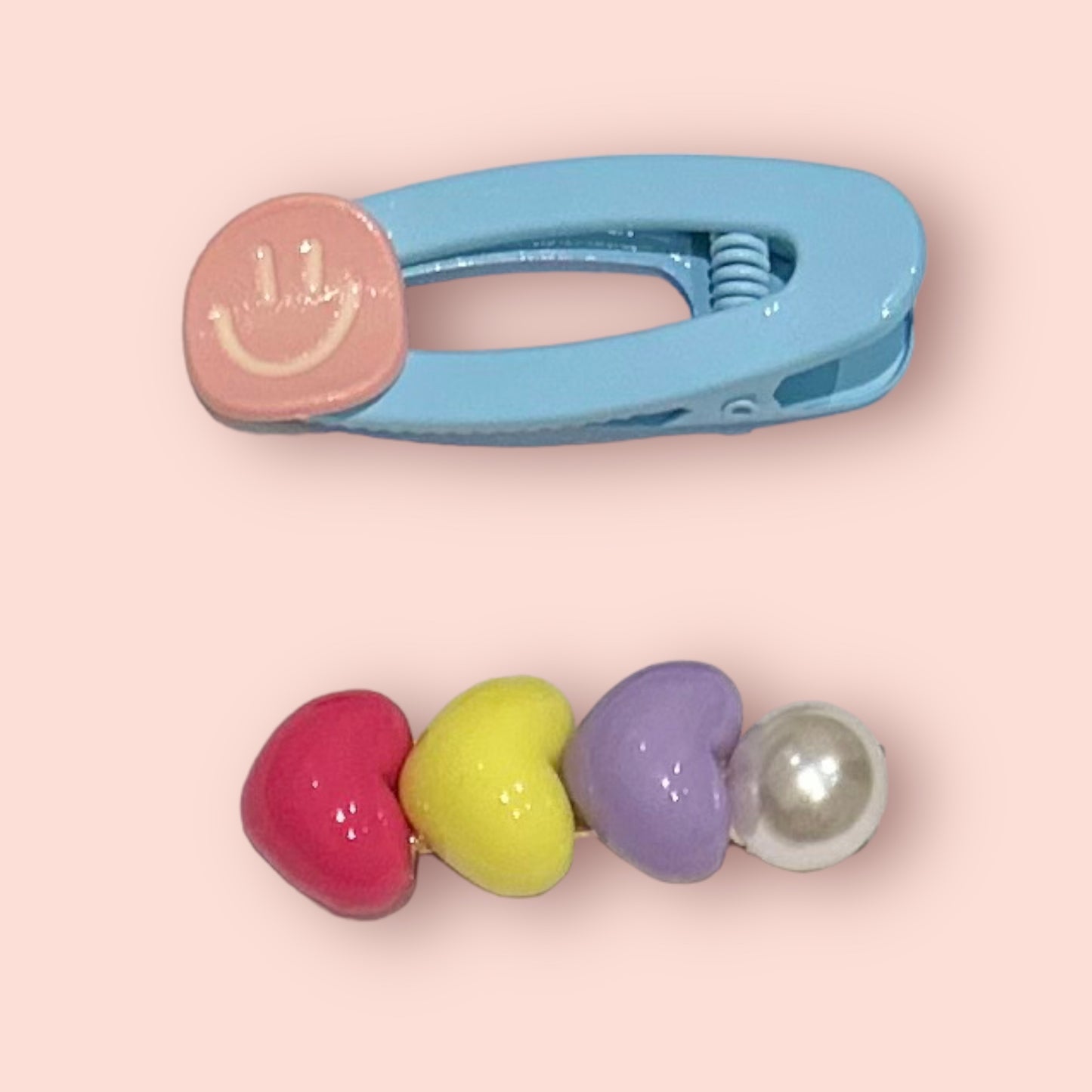 Smile and Heart Hair Clip Set