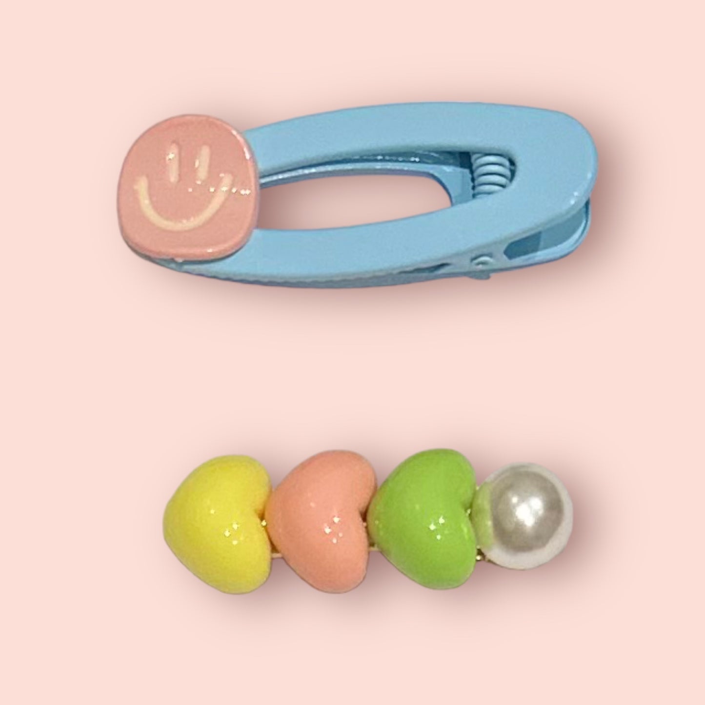 Smile and Heart Hair Clip Set