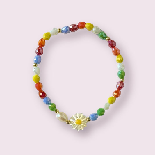 Rainbow Daisy Bracelet