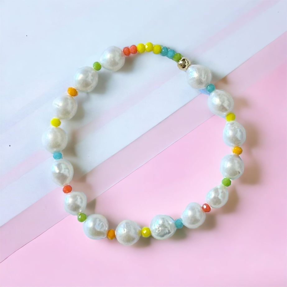 Rainbow Pearl Bracelet