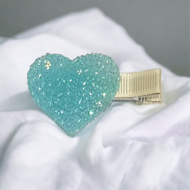 Glitter Heart Hair Clip