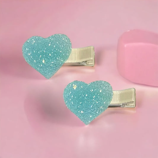 Glitter Heart Hair Clip