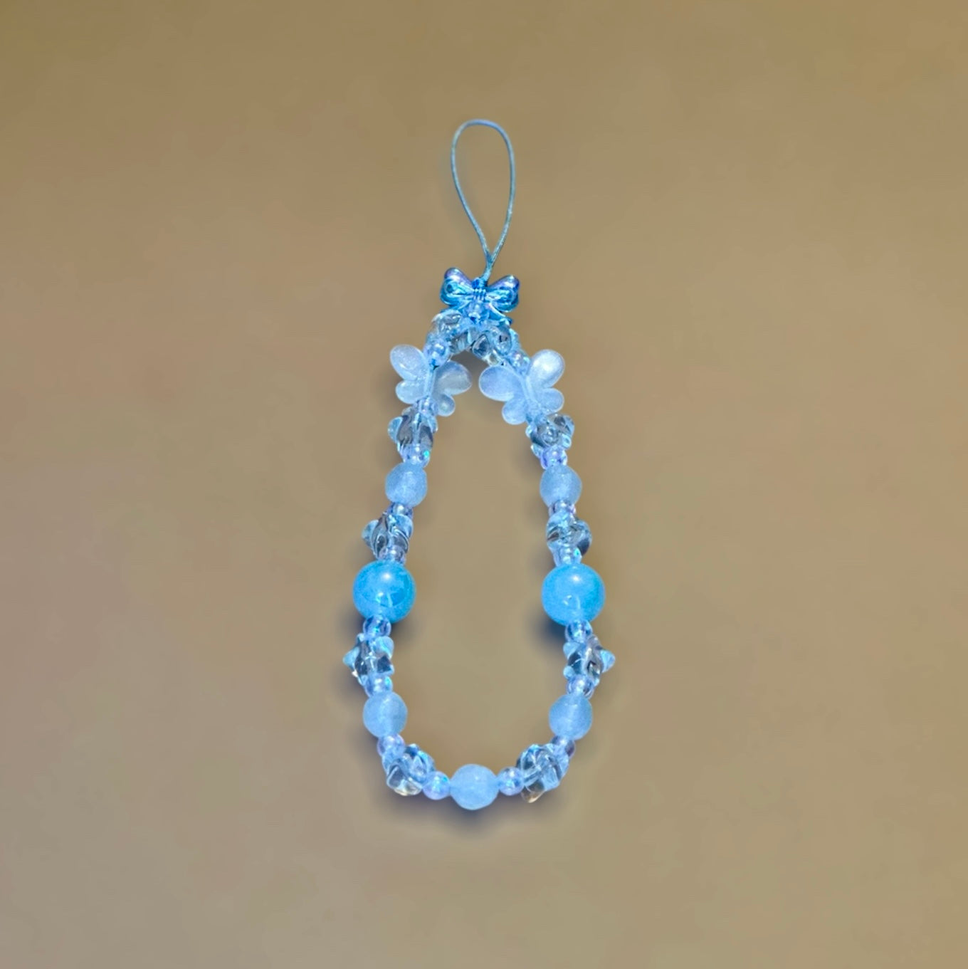 Blue Butterfly Phone Charm