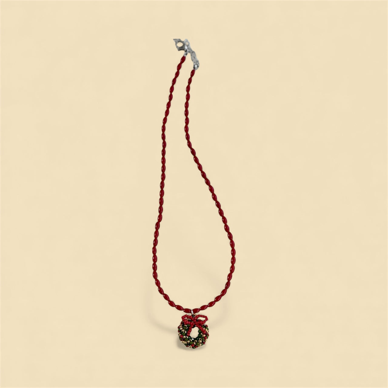 Christmas Wreath Necklace